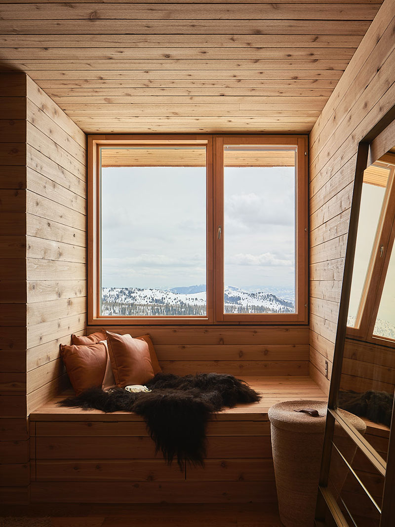 美国犹他州雪山全景山间小屋-11