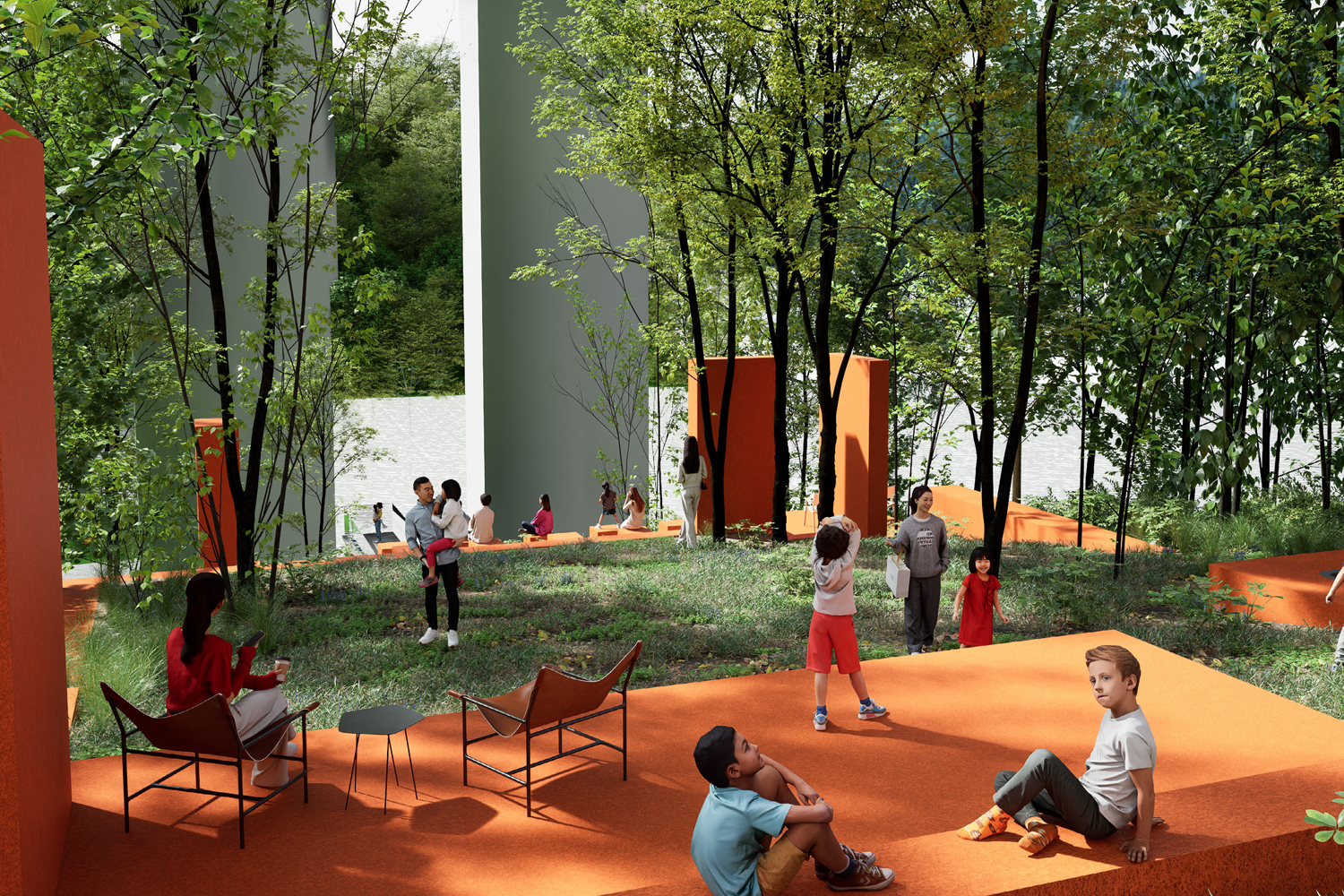 重庆万华麓湖麓悦麓溪湖麓悦公园SU模型-1