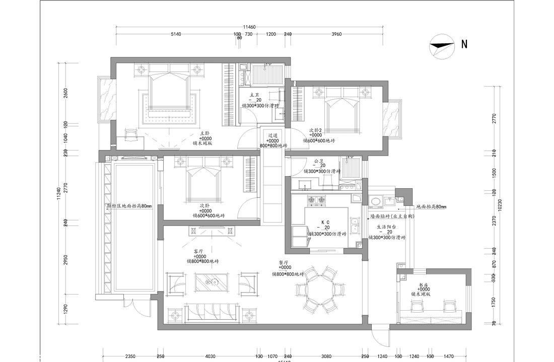 
国瑞城一期2栋2单元01户型 -3