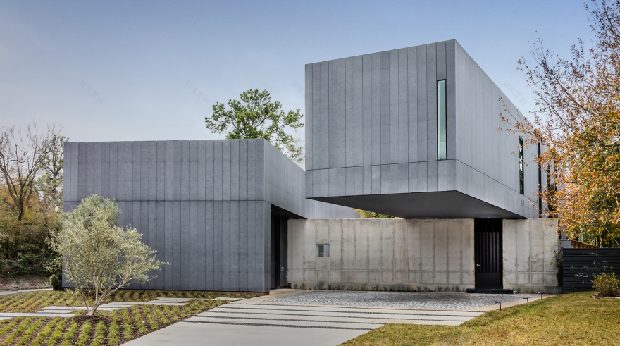 双庭院别墅 | 简约私密的现代设计-9