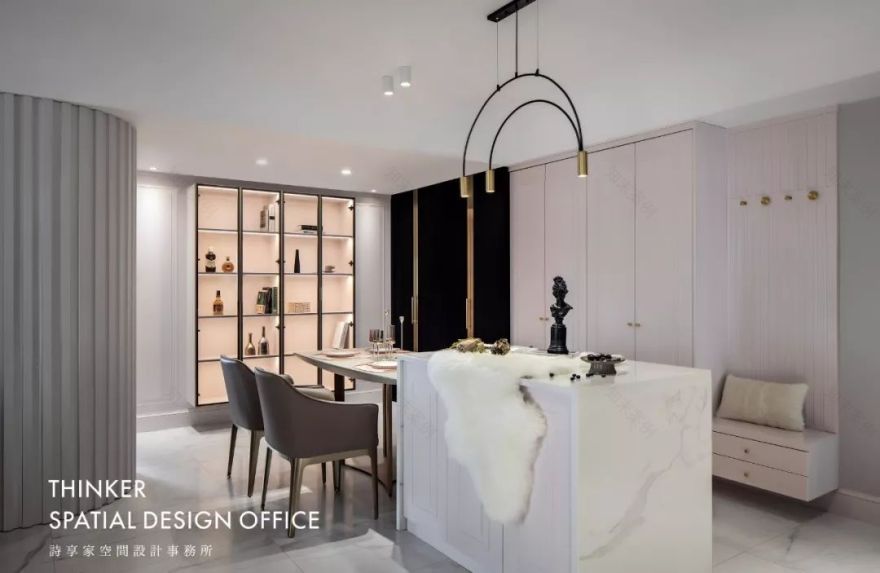 浪漫轻奢,曲线之美——141㎡华润翡翠城现代家居设计-46