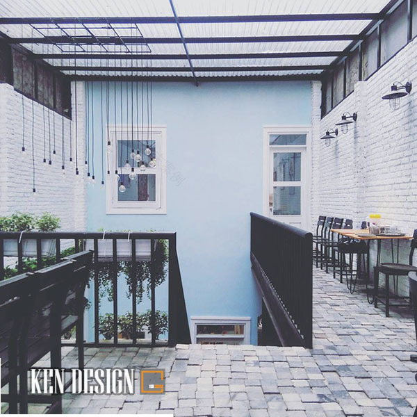 Quantum Café - Lối thiết kế phá cách với tông màu trắng xanh-14