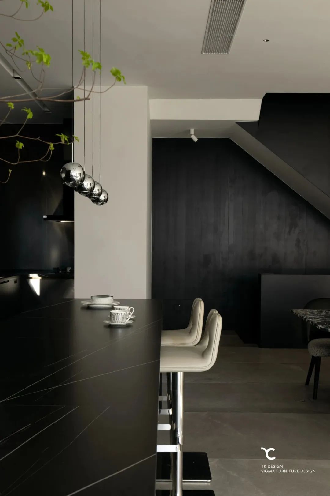 黑白灰的现代轻奢 · 龙悦湾别墅设计丨TK 设计&之和家居-36