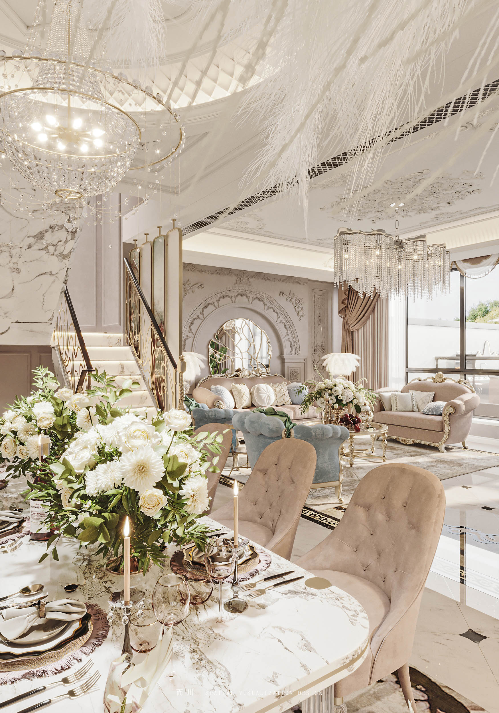 奶油法式丨魔方空间设计-24