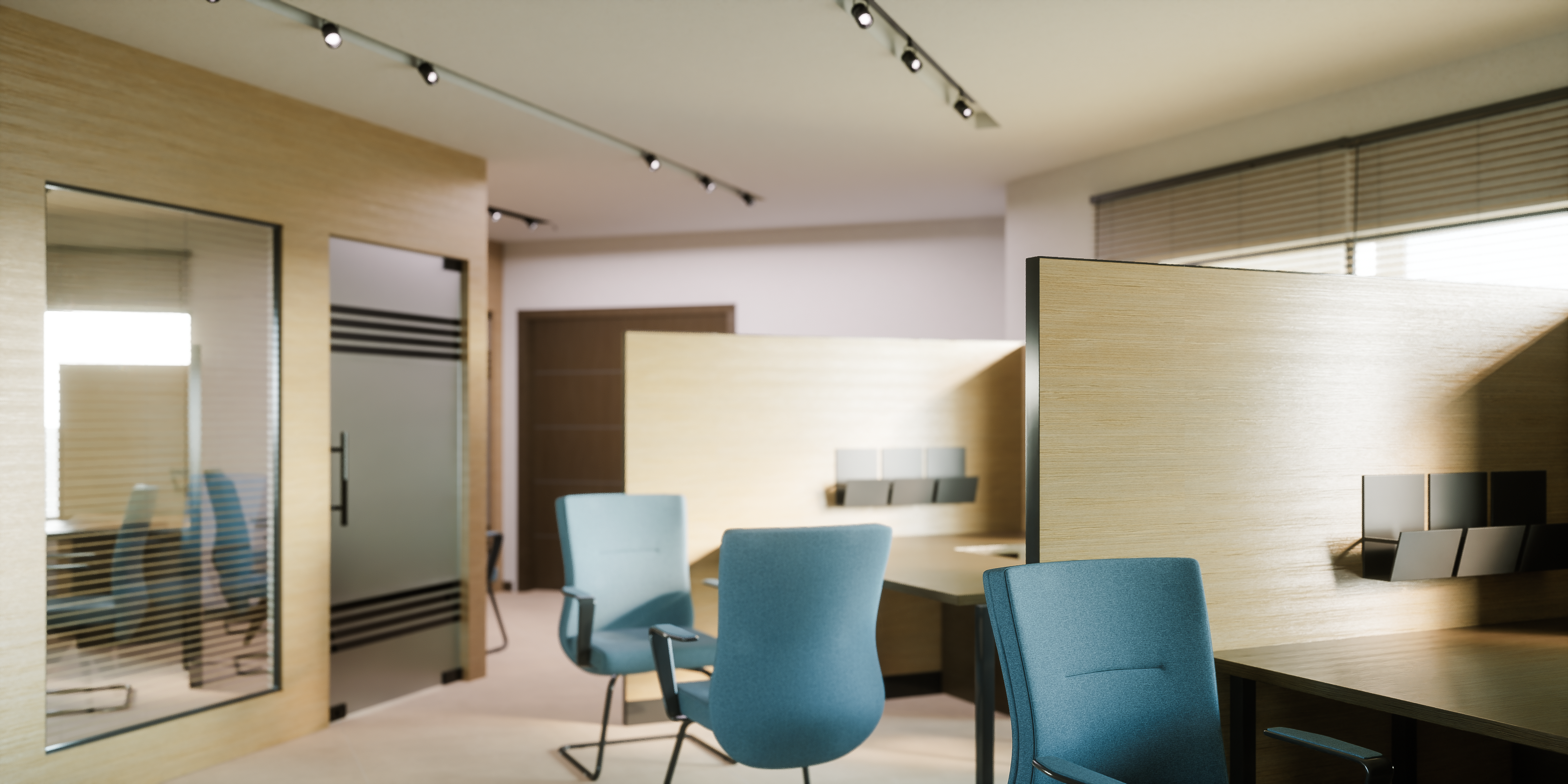 school admission office wood partitions-4