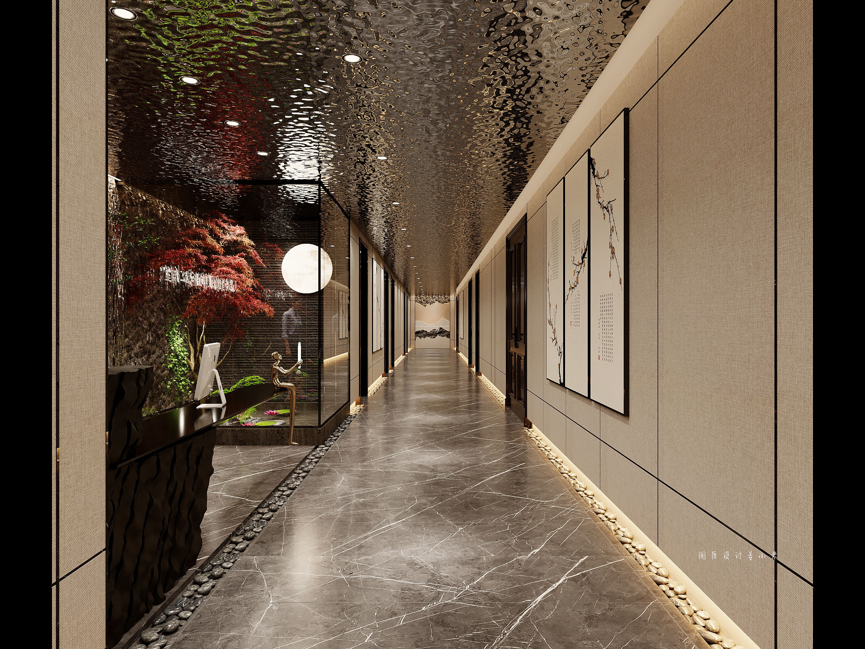 有一种美叫“安静” | 高级的中国风办公设计！-2