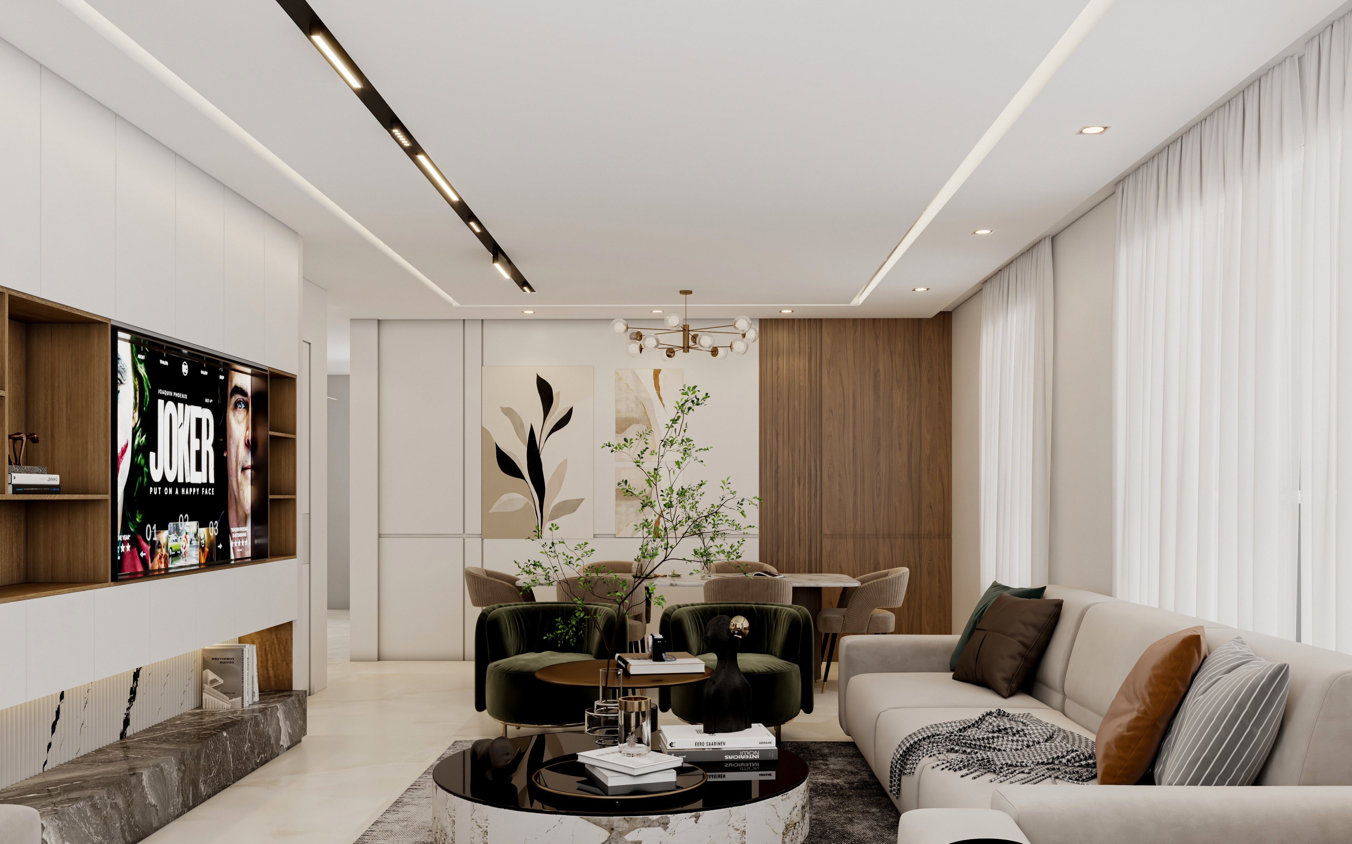 Modern Living Area & Kitchen-2