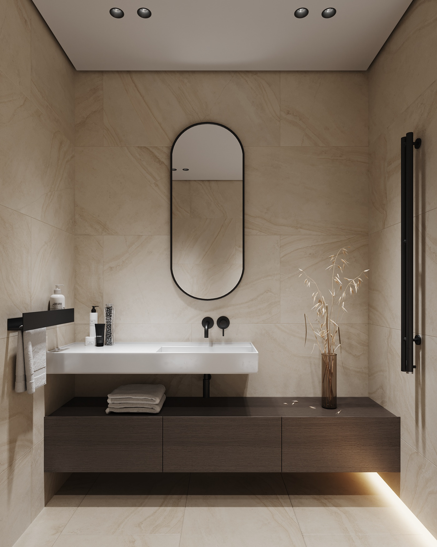 90㎡高级灰色系公寓设计-10