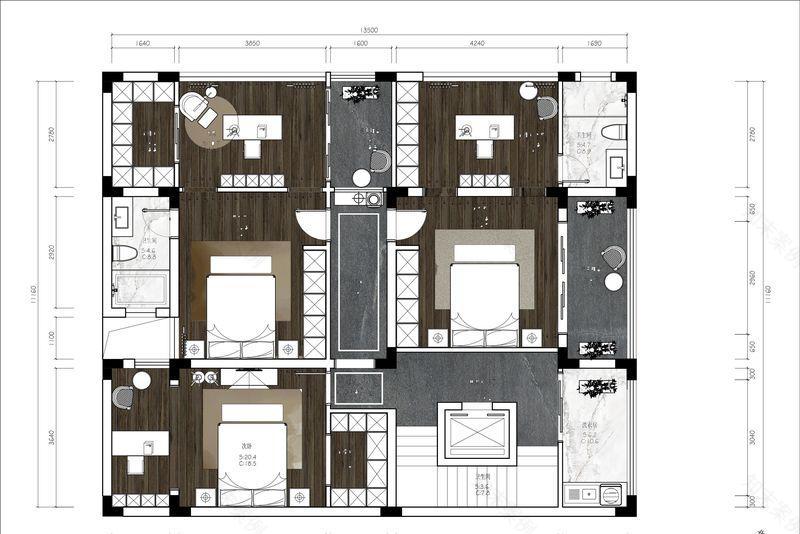 贵阳现代轻奢黑白灰别墅-19