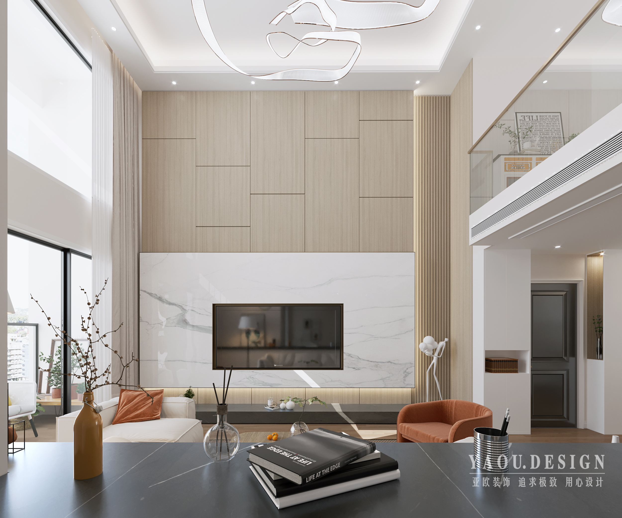 安吉山语城现代复式家居设计丨亚欧设计-11