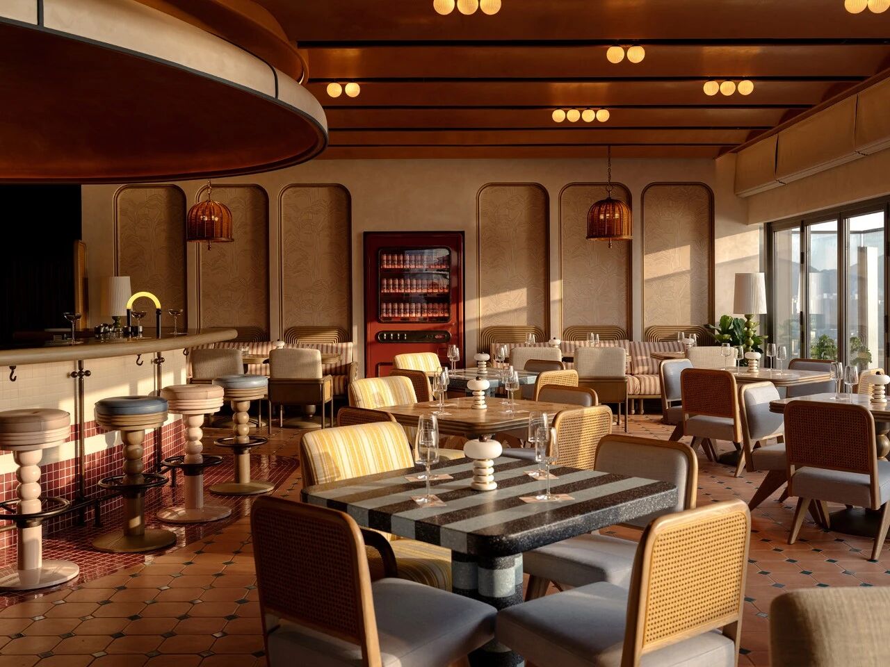 香港尖沙咀金普顿酒店Swim Club天台酒吧丨中国香港丨梁志天设计集团-3