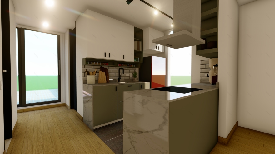 完整厨房改造·波哥大丨ColombiaBogota丨JSR Studio-5