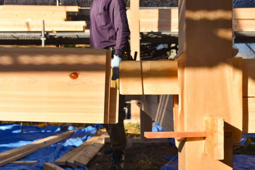 根の上の石場建て8 建前丨水野设计室-56