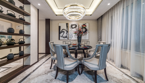 麗山国际六期样板房 | 现代中式 vs 简约美式-3