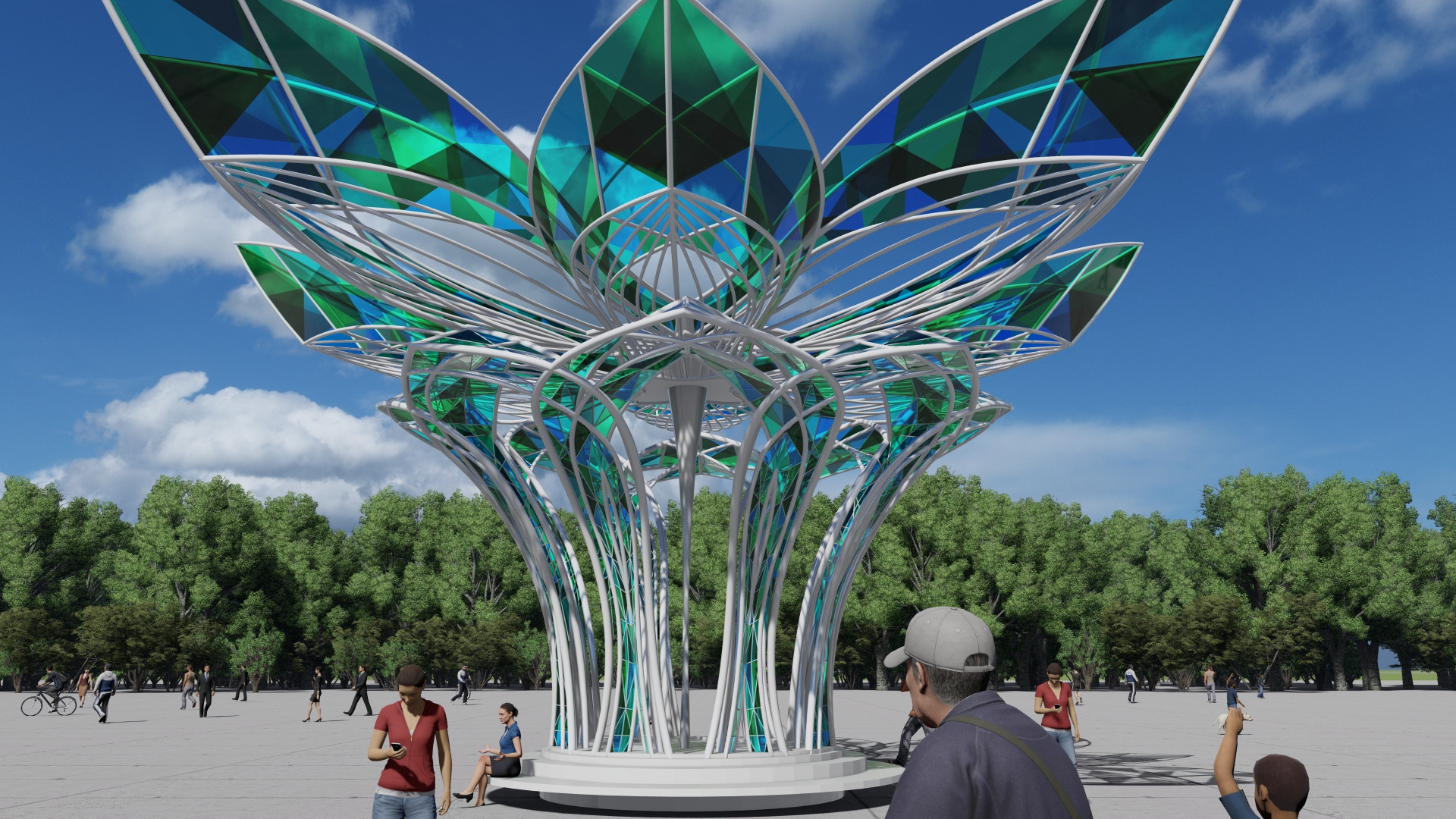 橙彩凝香赣州信丰花园湾广场主题雕塑丨中国赣州-10