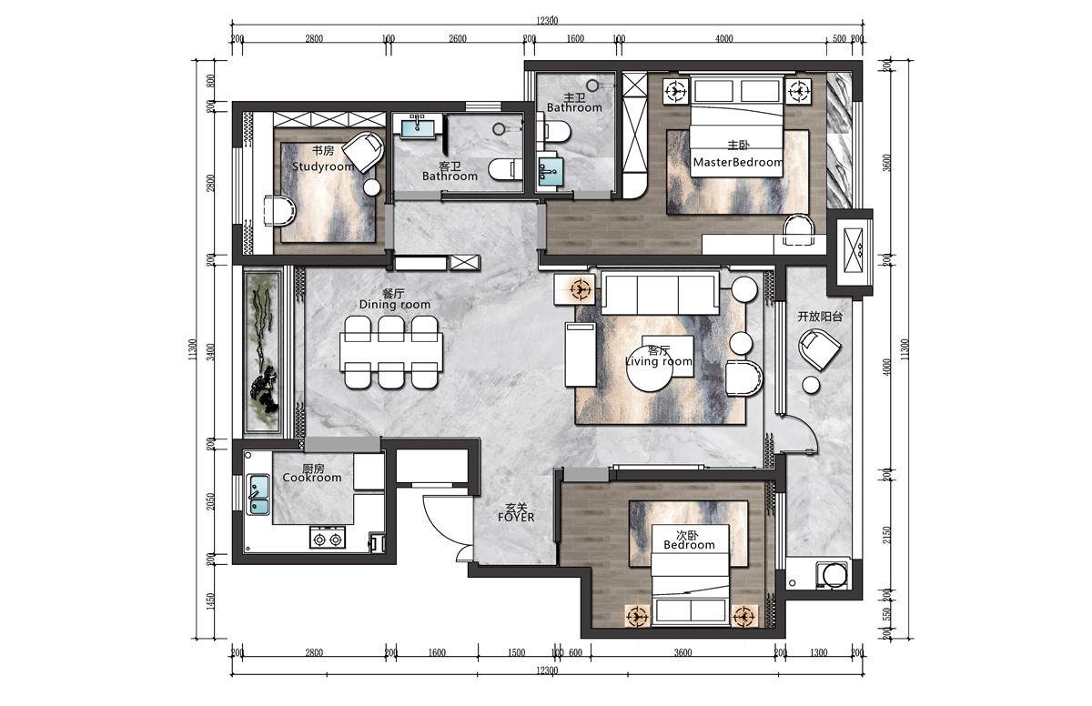 德州·东海贵和府样板间丨中国德州丨山东臻观装饰设计工程有限公司-8