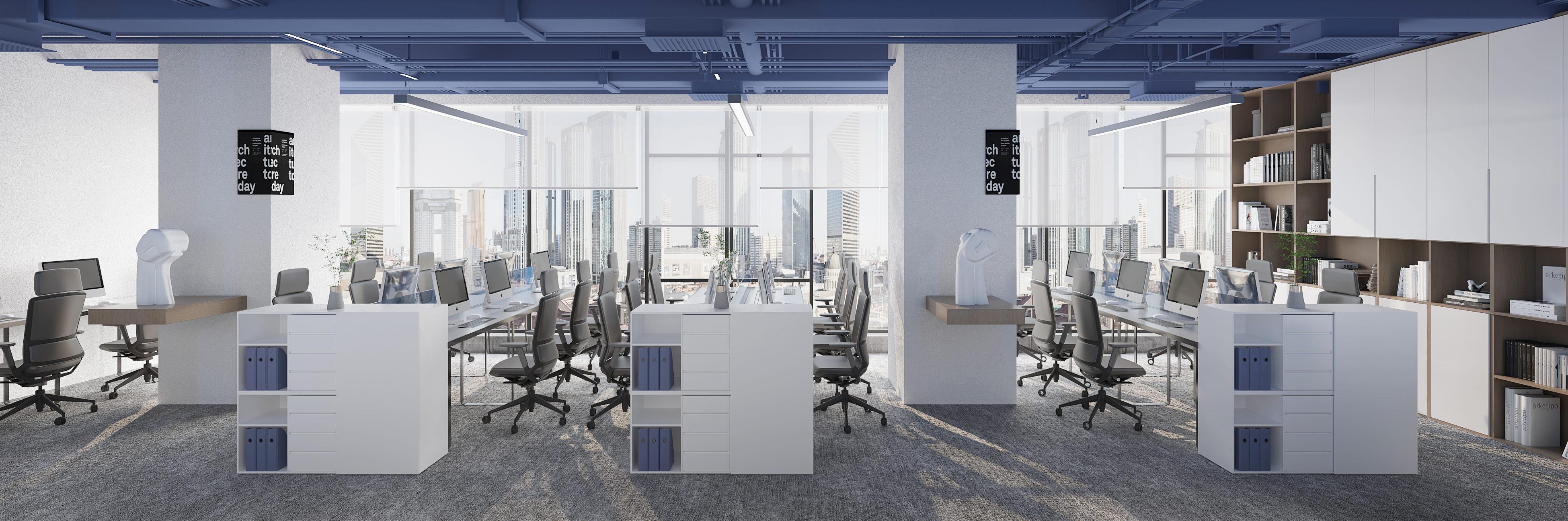 新昌人才港办公空间设计-4