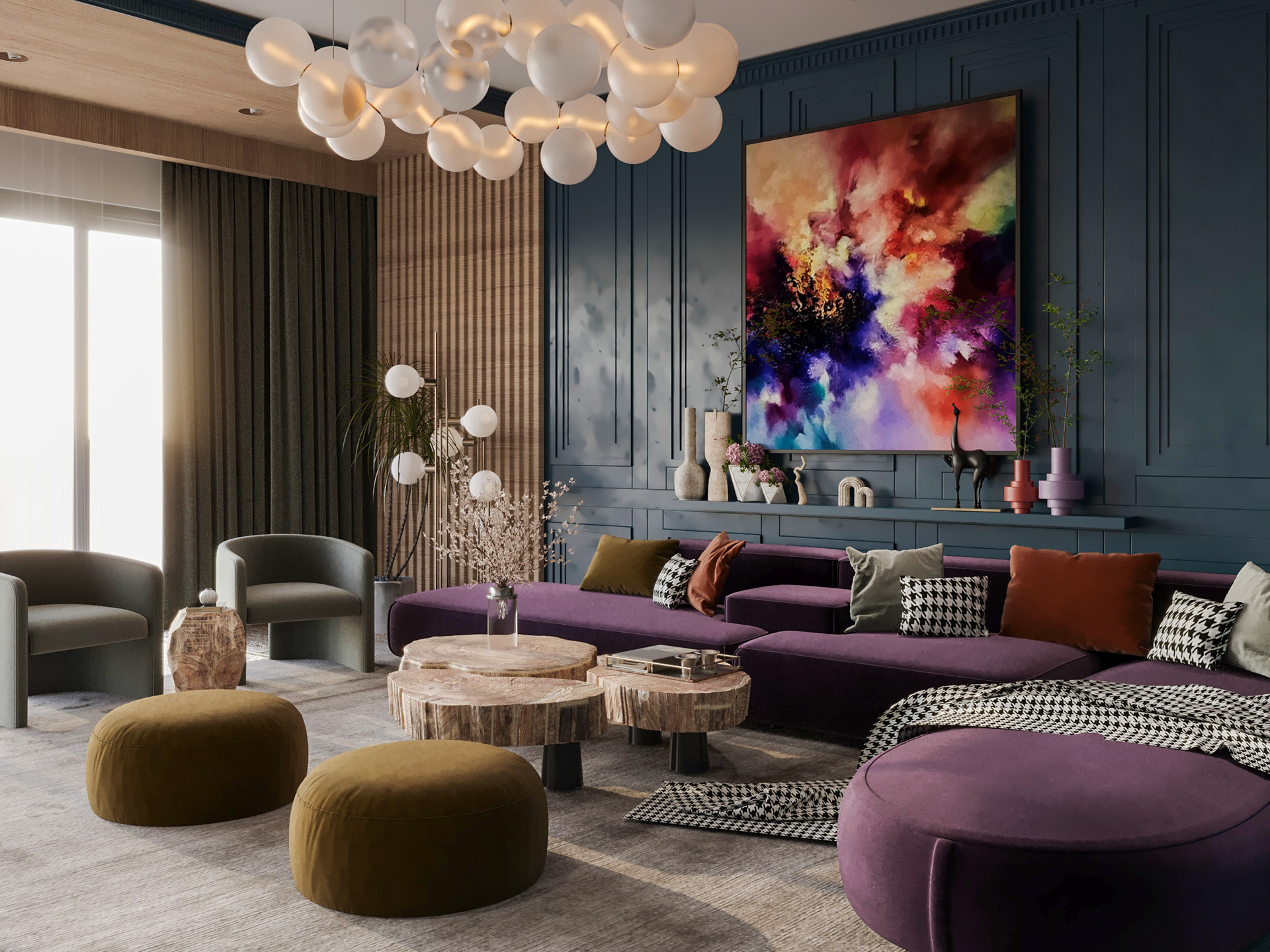 丰富多彩的场景 客厅设计丨salma shrief-8