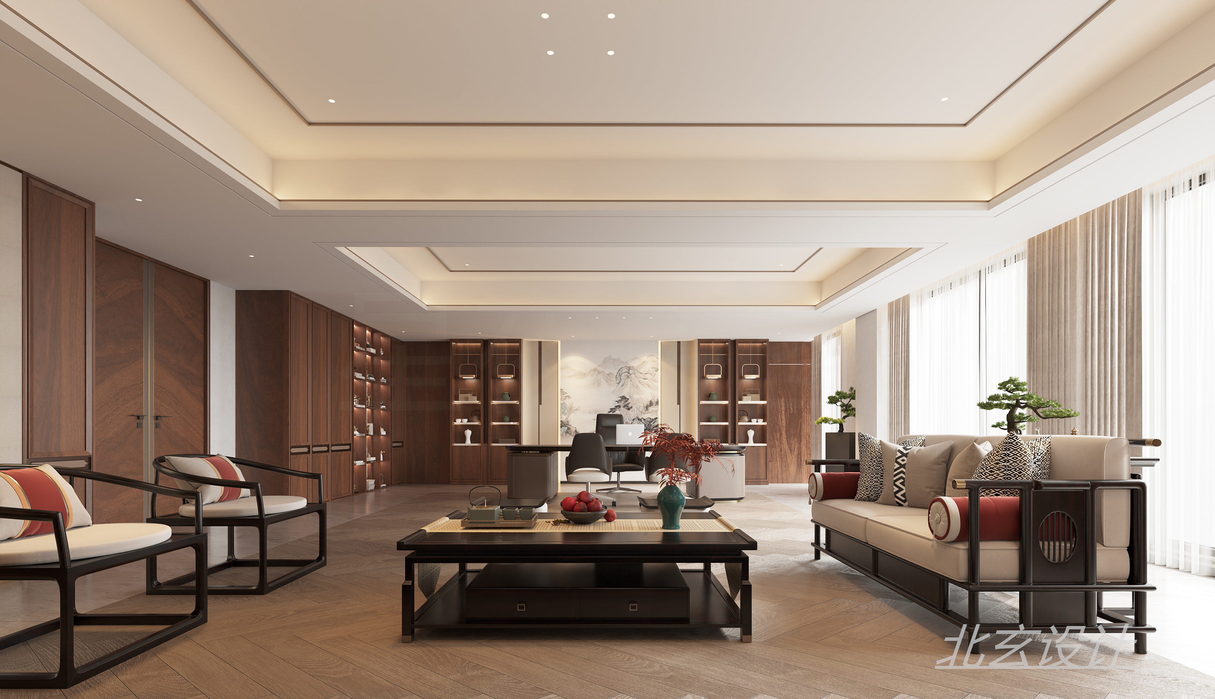 工装-现代新中式办公场所-7