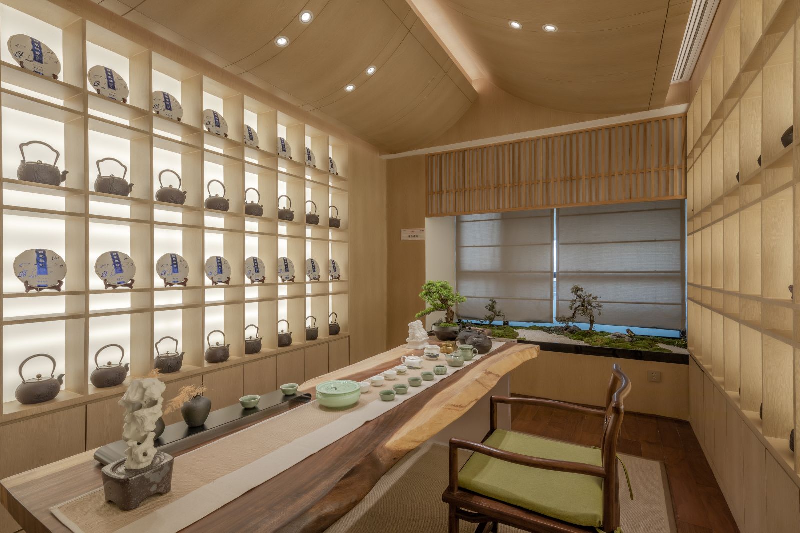 新中式茶室丨中国周口丨运成设计-11