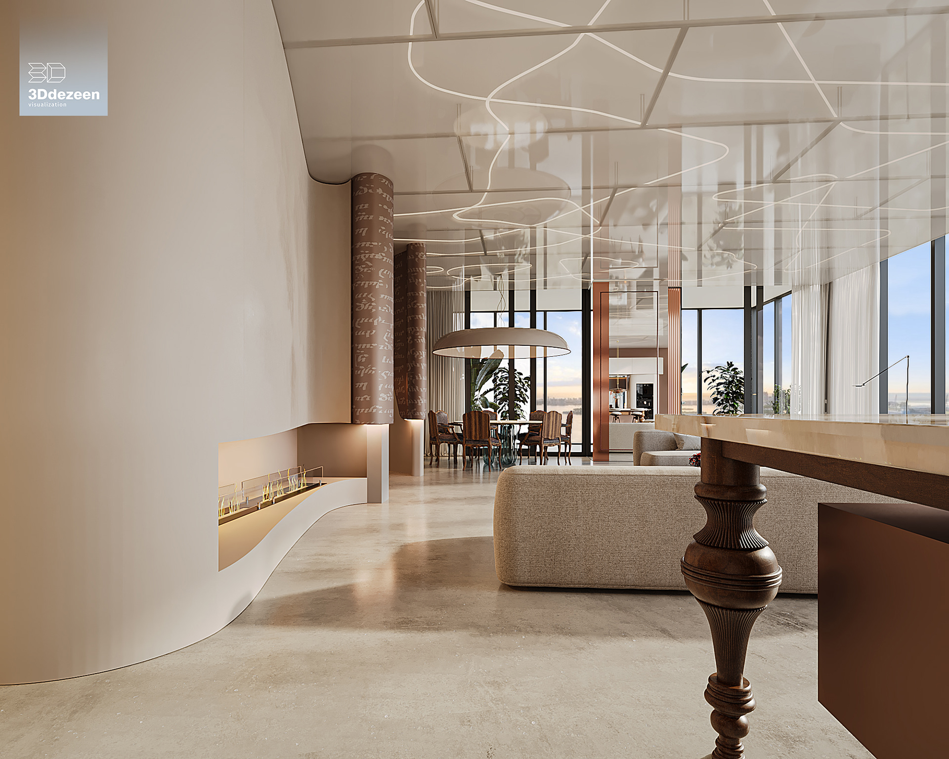 Miami Apartment 室内设计可视化丨美国-3