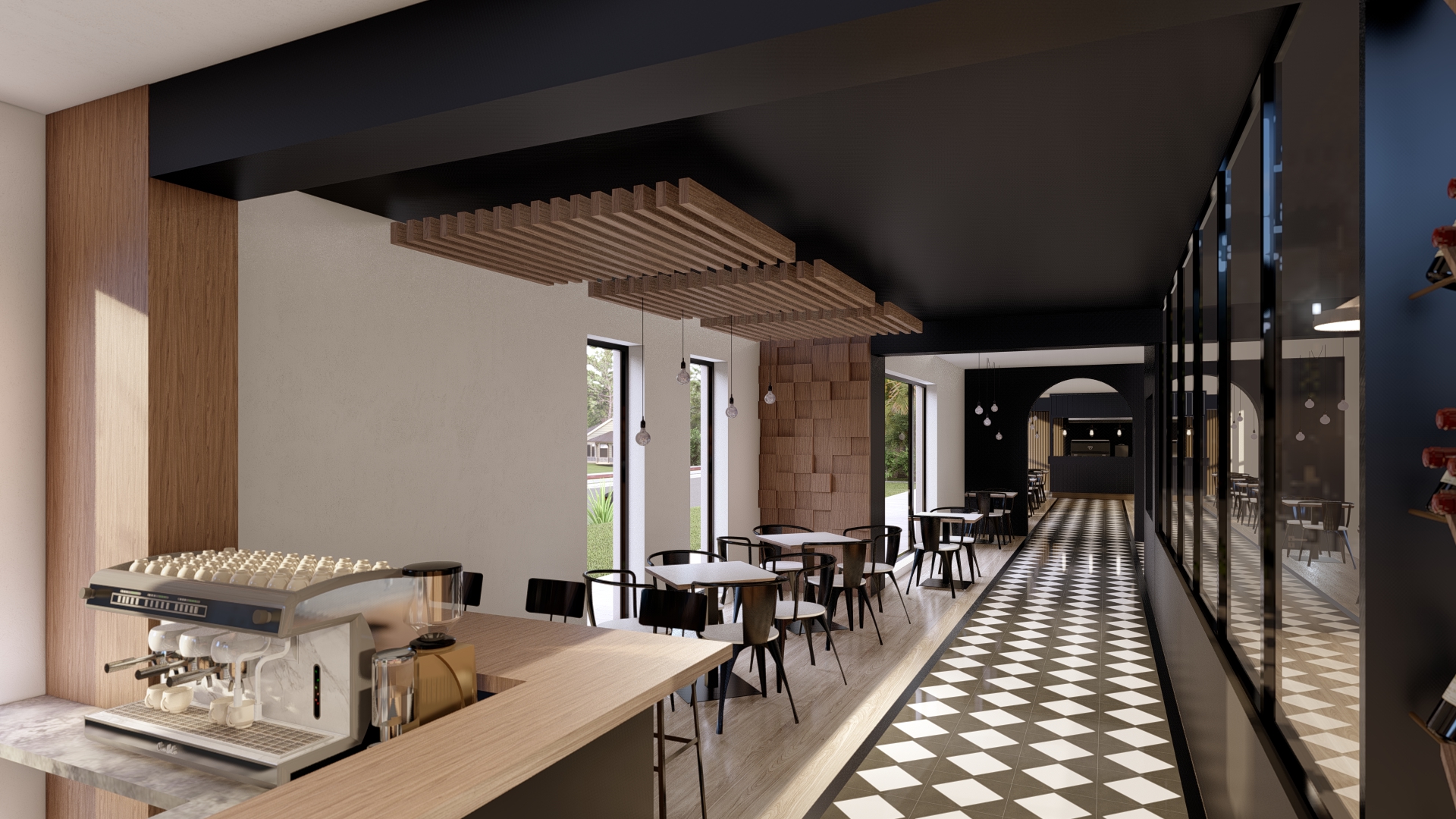 Deli Market & Restaurant Interior Design Concept-2