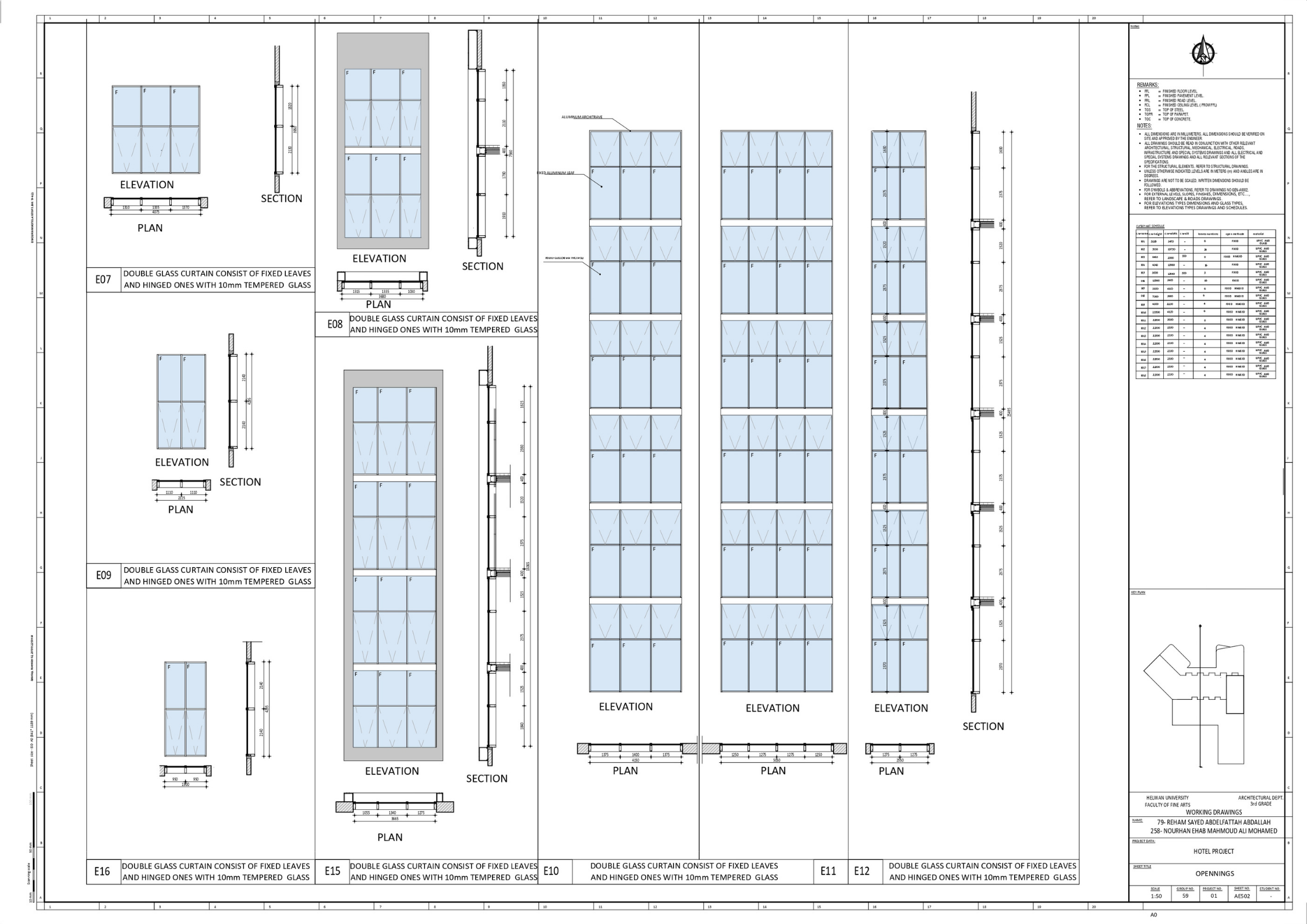 RENOS(3  STARS HOTEL)技术绘图项目丨赫勒万大学美术学院建筑系-39