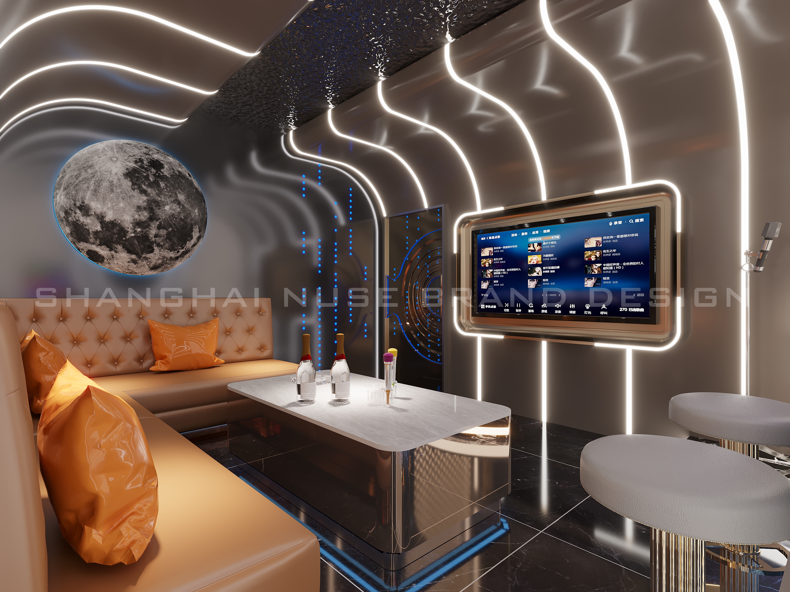 赛博朋克风KTV设计丨木村空间设计有限公司-25