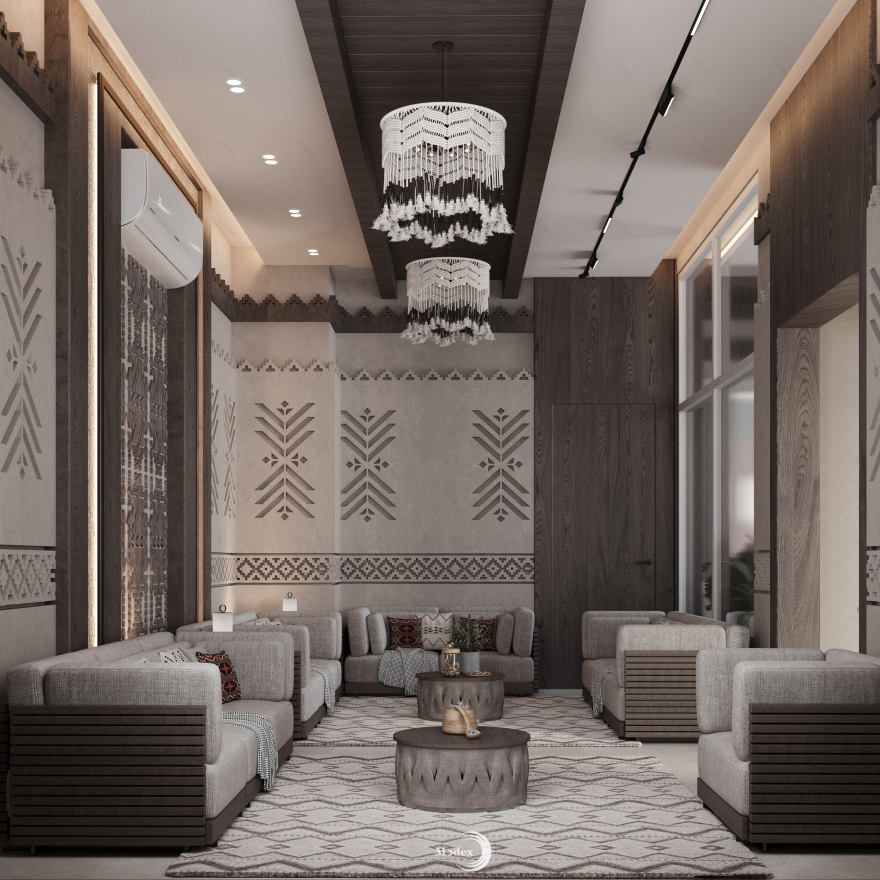 纳吉迪风格男士会客室丨沙特阿拉伯丨Modex Studio-8