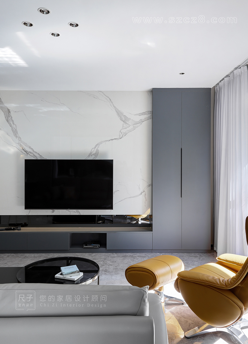 深圳观海台 140 平米现代轻奢风,生活因光影斑驳而精彩-17