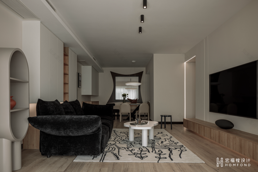 静谧黑+趣味橙,宁静自然的纯洁空间 | 宏福樘设计-6