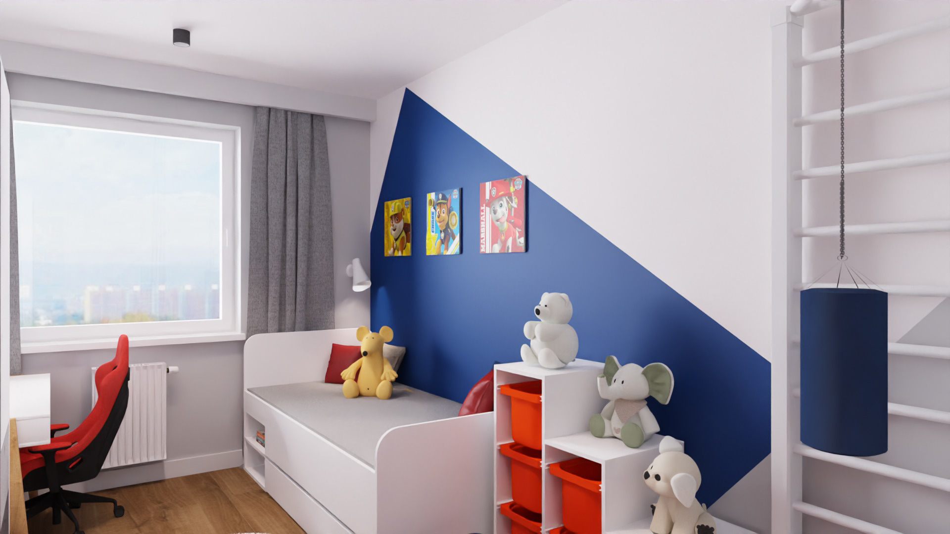 Interior design of 4 room apartment-5