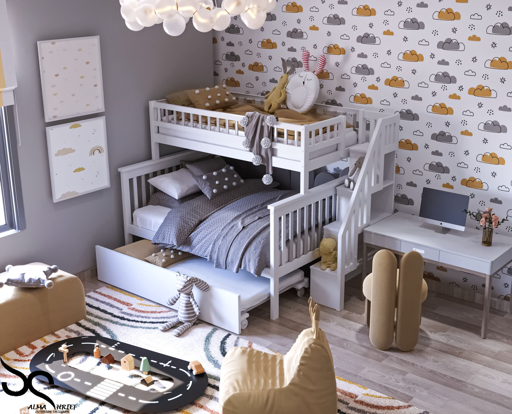 儿童卧室设计丨SALMA SHRIEF-11