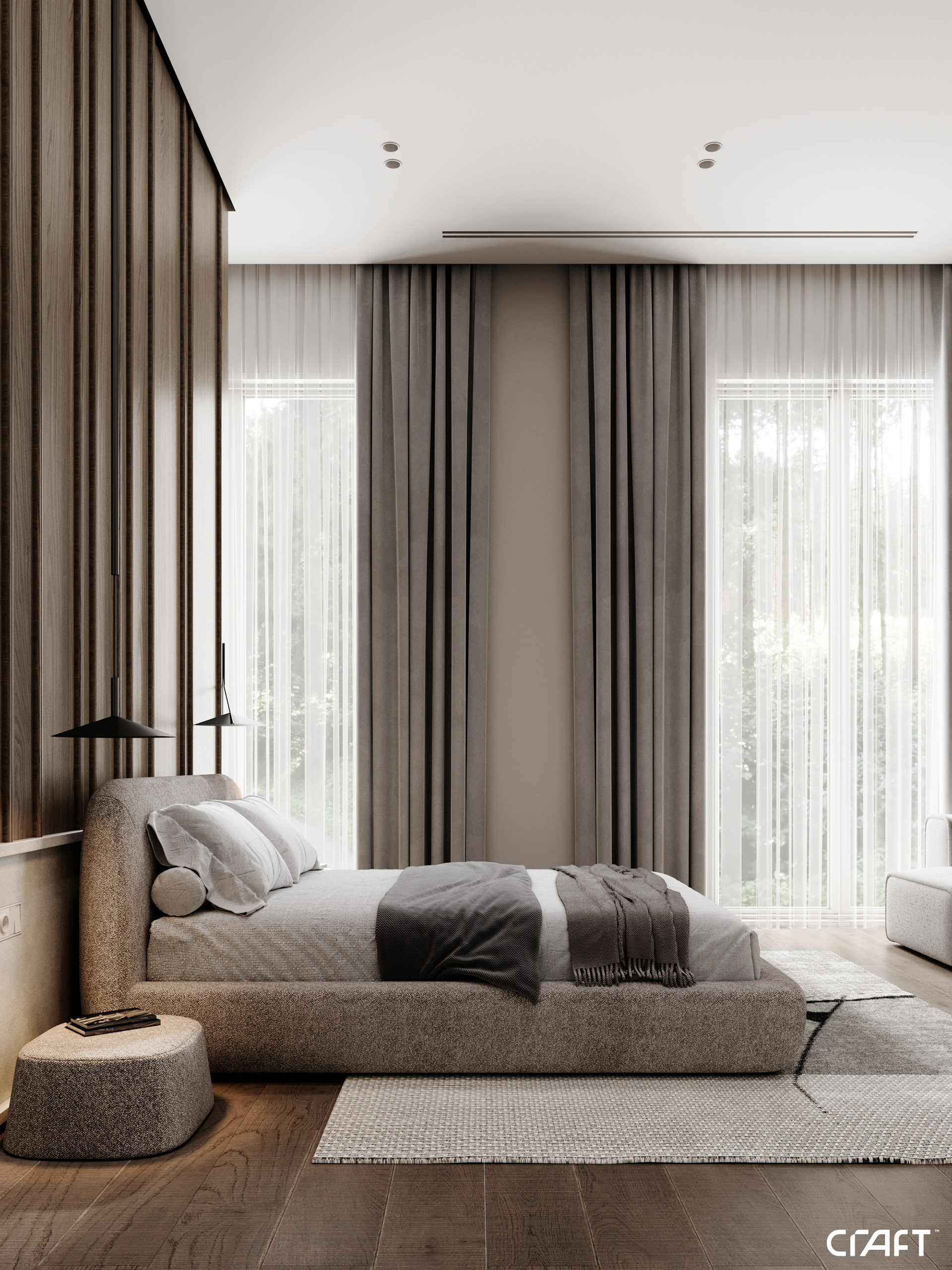 现代卧室设计丨沙特阿拉伯利雅得-12