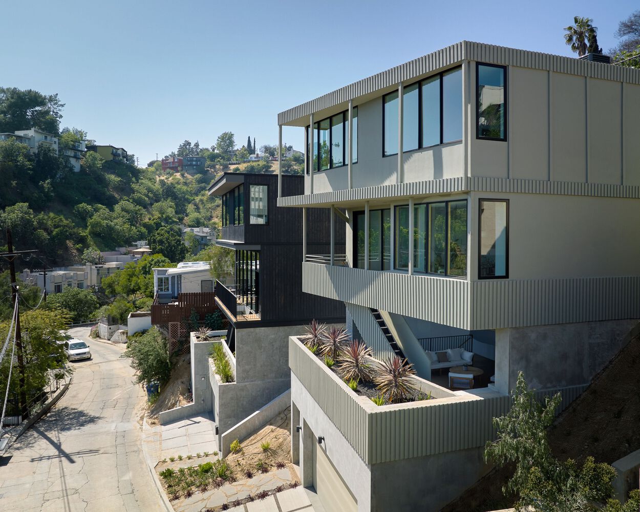 洛杉矶峭壁上的优雅住宅丨美国洛杉矶-1