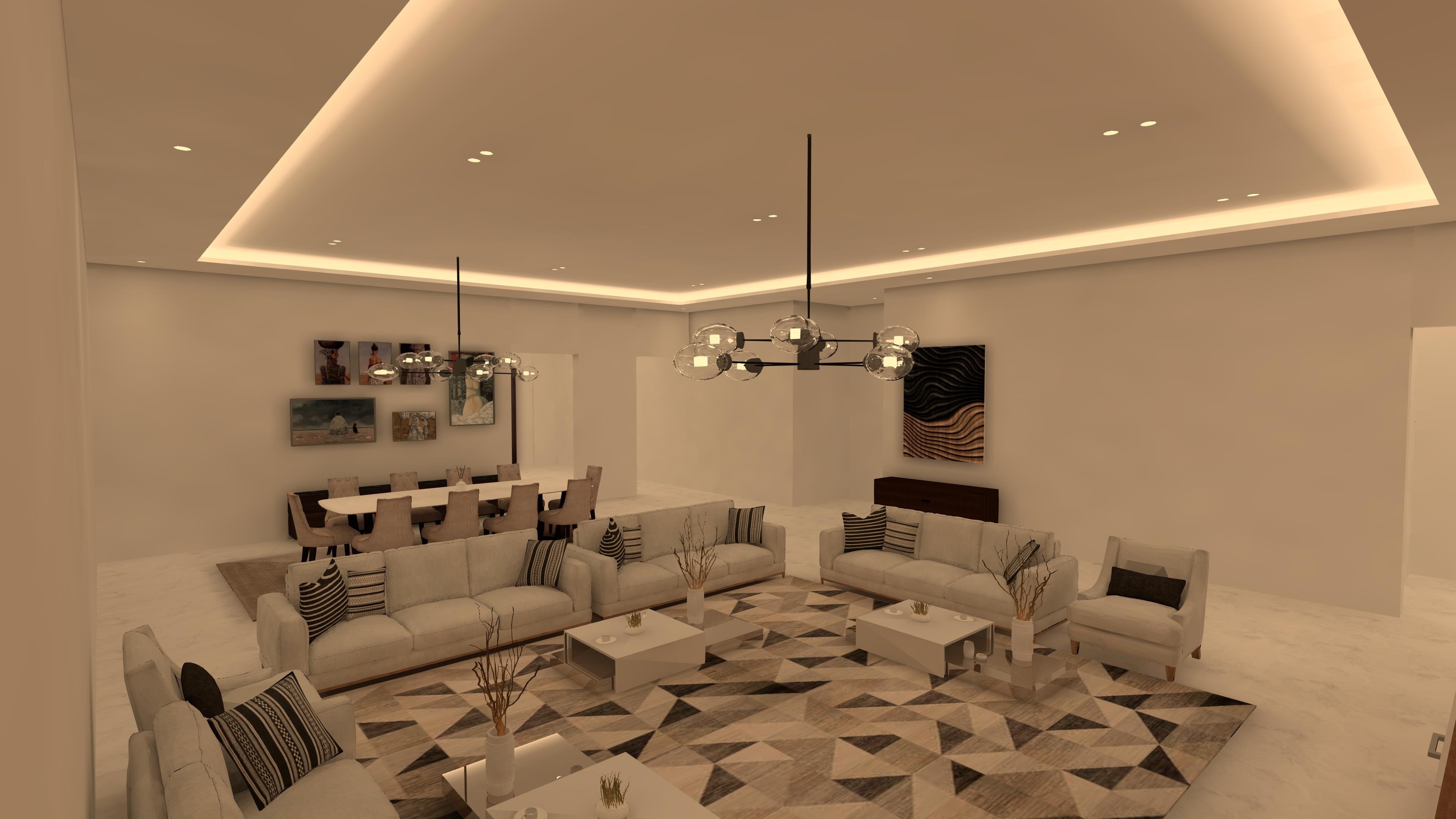 LIVING & DINING ROOM 室内照明设计-4