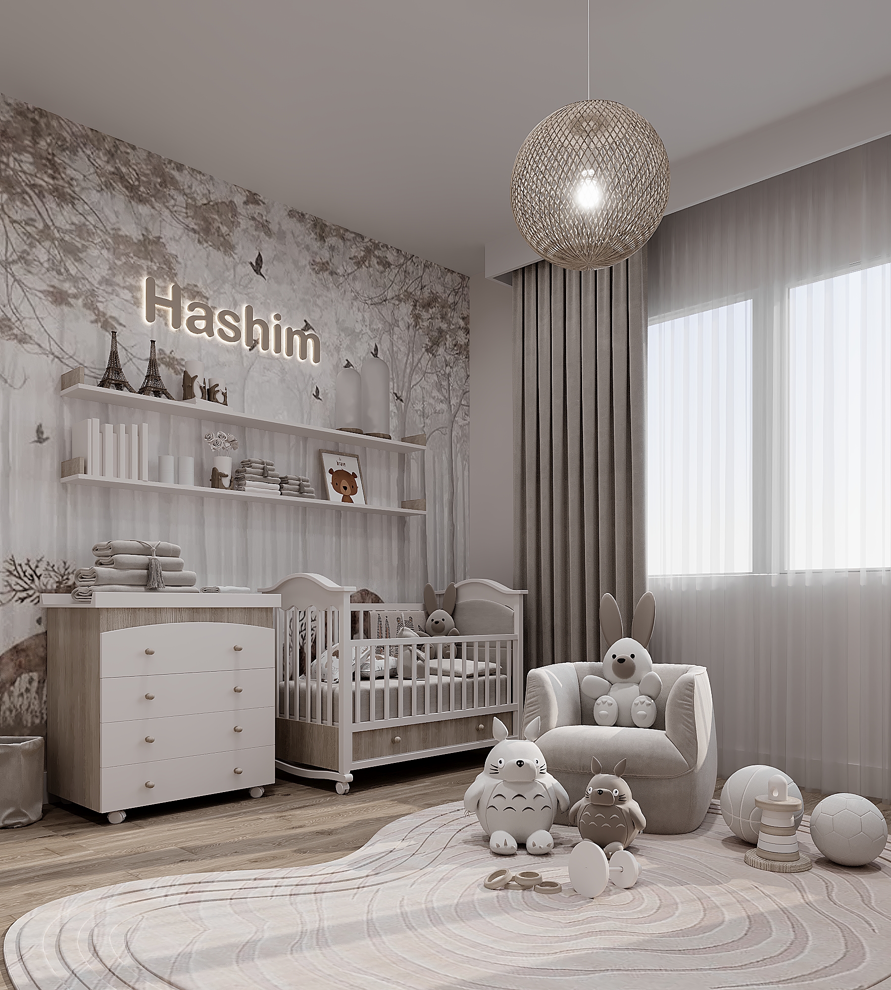 婴儿房丨Norhan Osama Designs-2