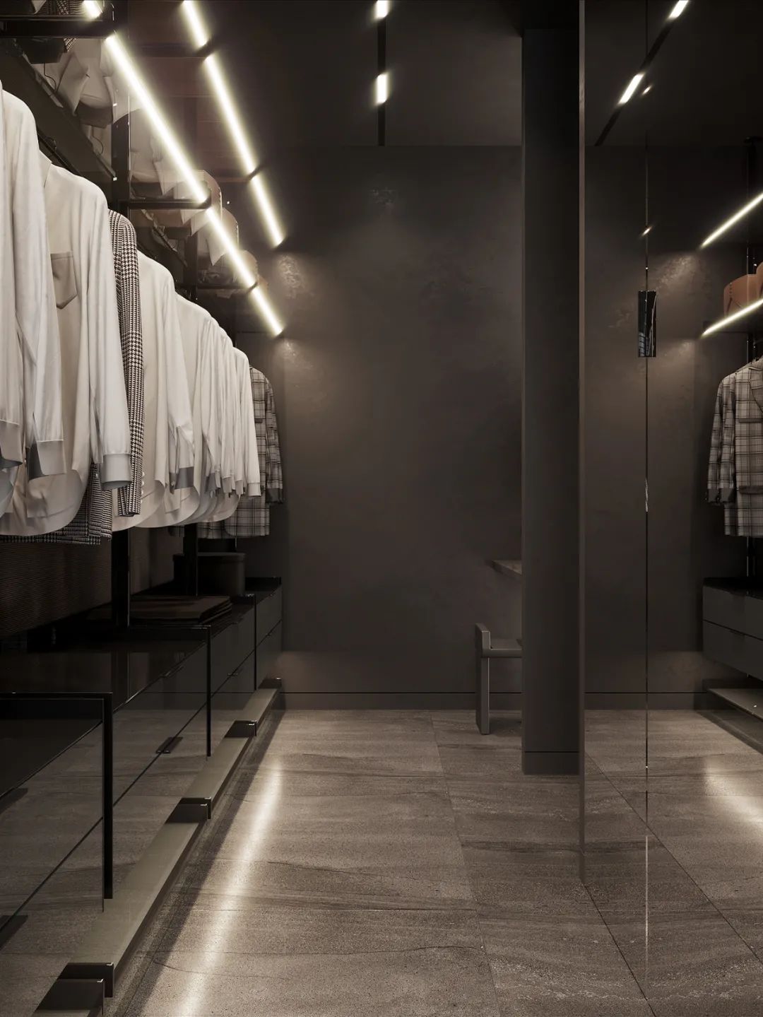 深色系卧室设计-22