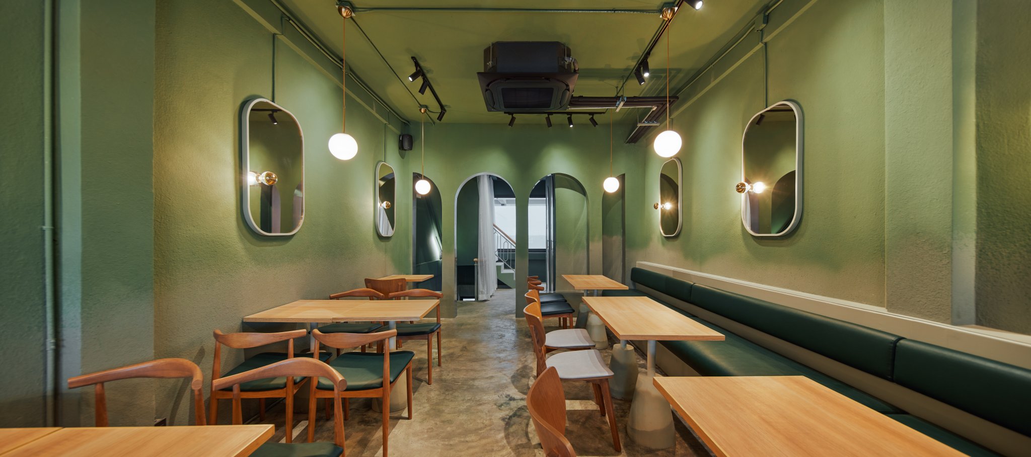 曼谷绿色森林里的简约艺术咖啡厅丨泰国曼谷丨Taste Space Co.,Ltd.-12