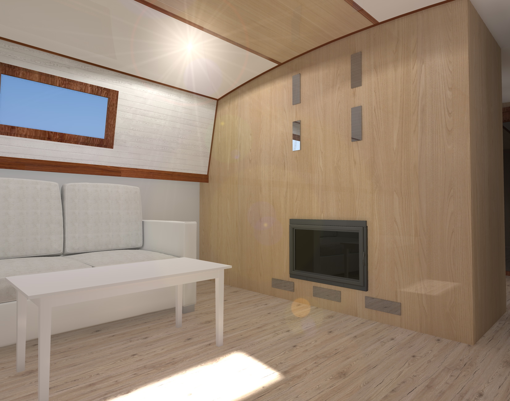 Canal boat Types of fireplace, heat distribution system-4