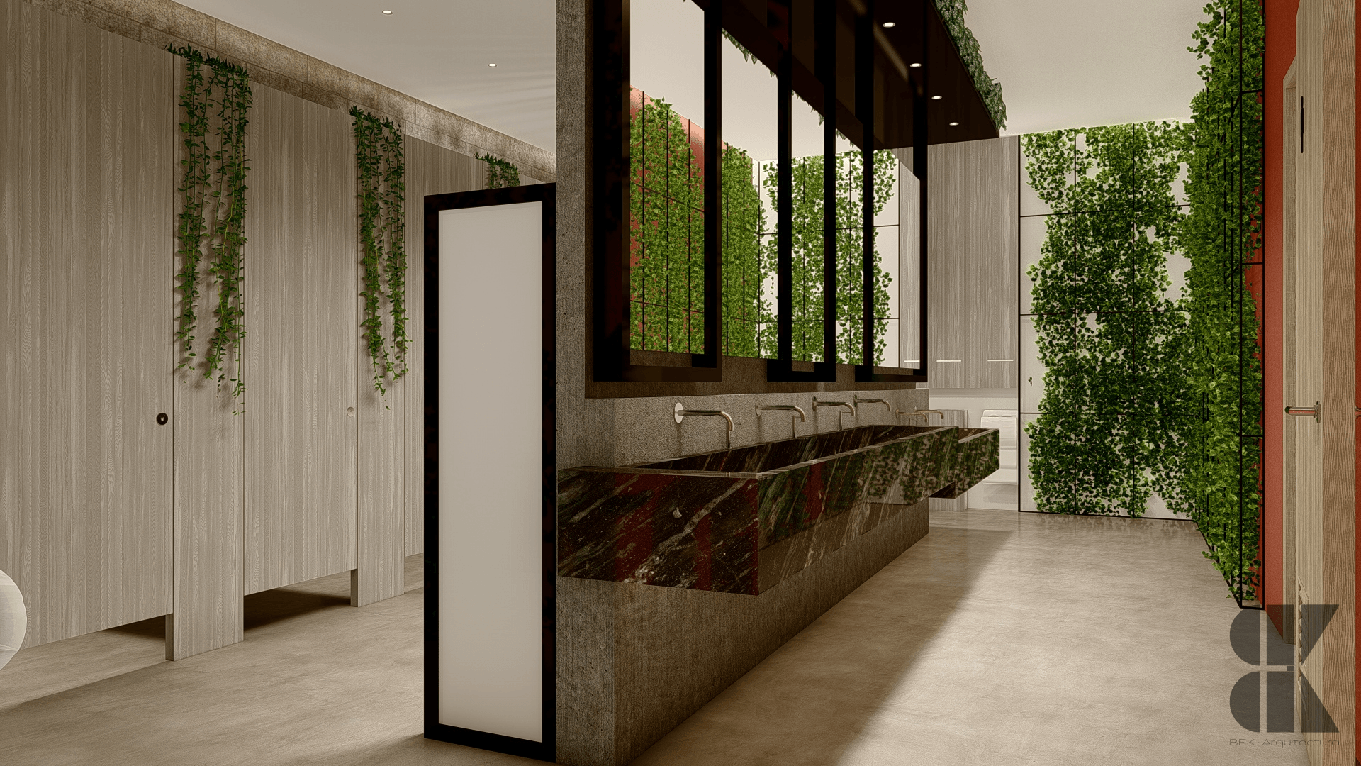 Biophilic Public Restroom，公共卫生间-7