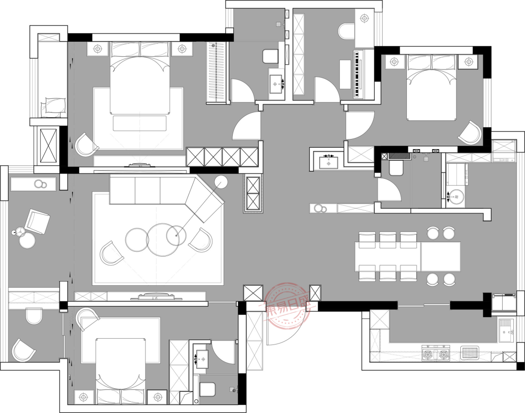 160㎡高级灰装修实拍，越住越喜欢的家-16