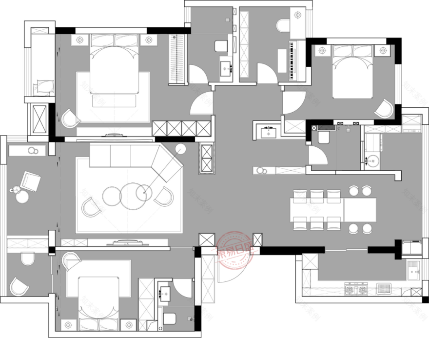 160㎡高级灰装修实拍,越住越喜欢的家-16