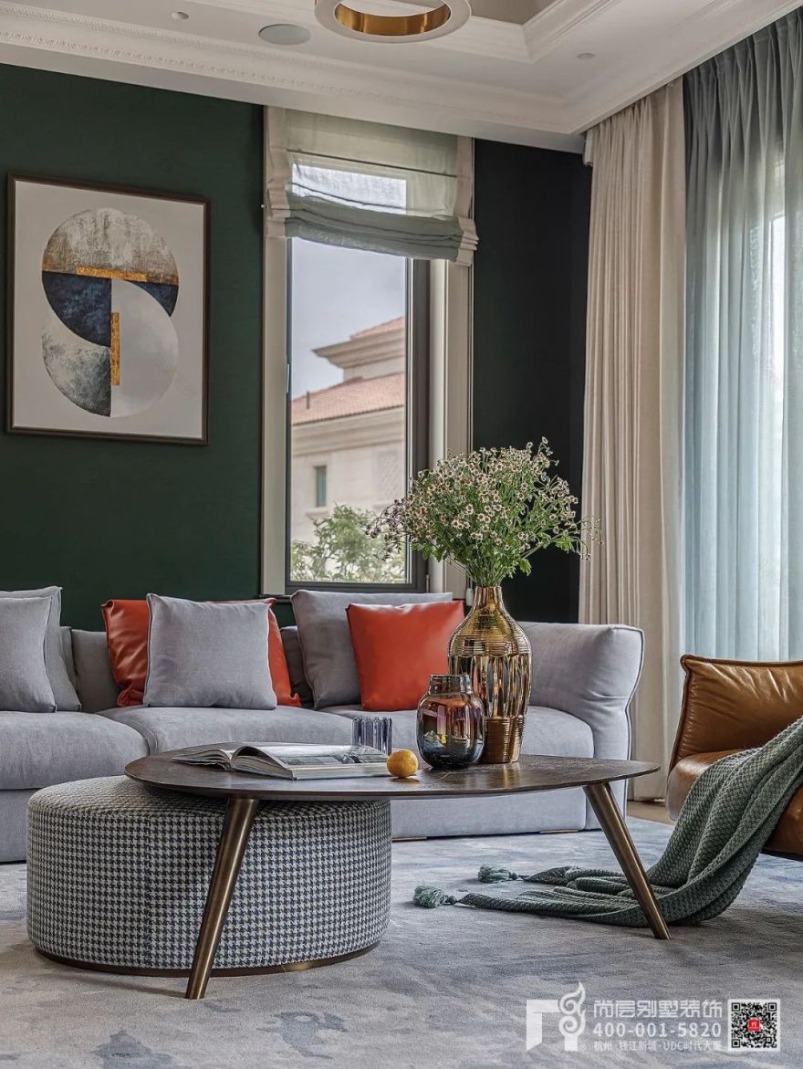 复古混搭浪漫别墅丨杭州尚层装饰-57