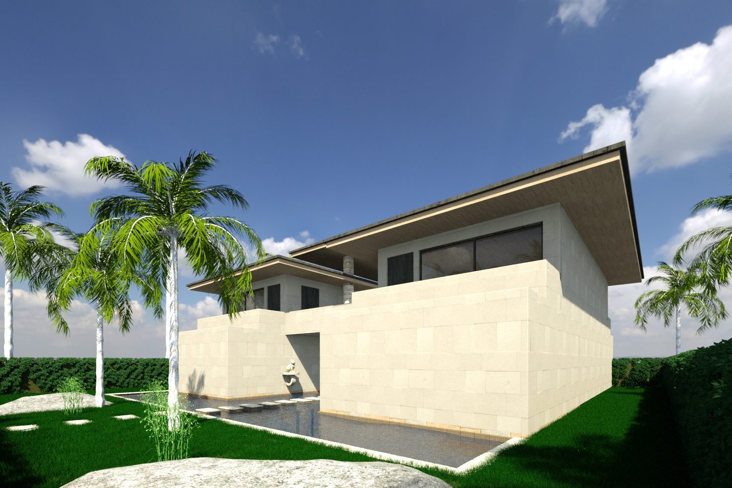 建筑表现 | 沙滩度假屋-3