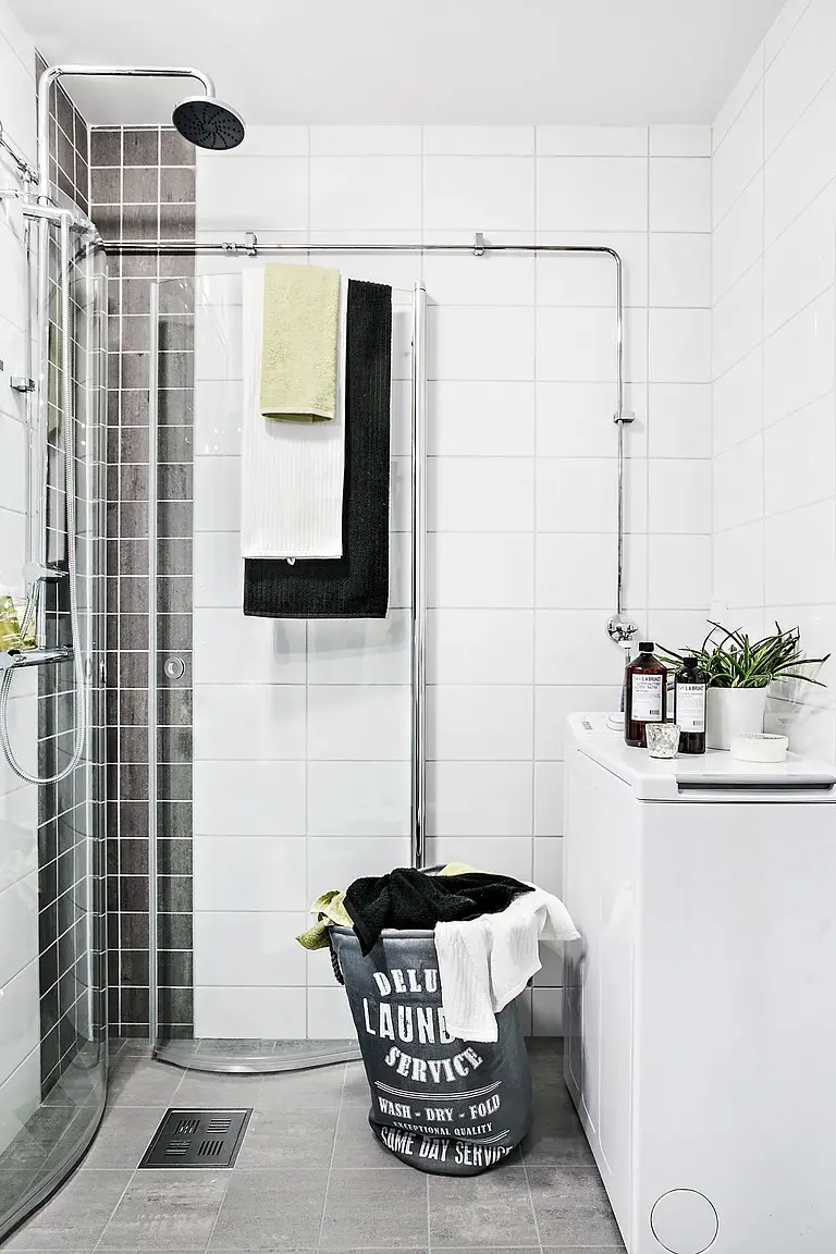 灰蓝调的宁静空间 | Scandinave 风格一居室设计-17