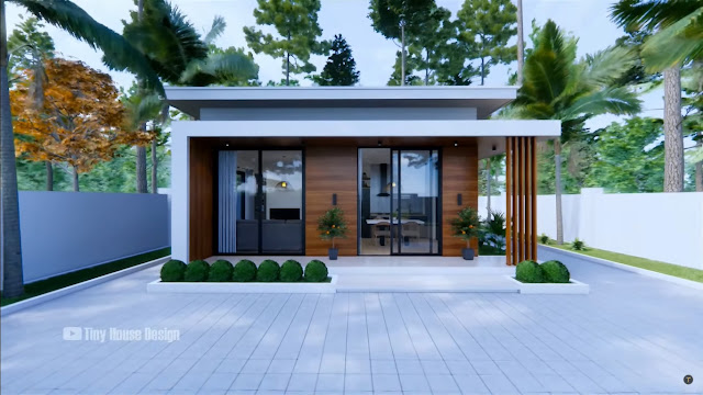 7·5 · 8 m现代两居室房屋设计及详细规划-4