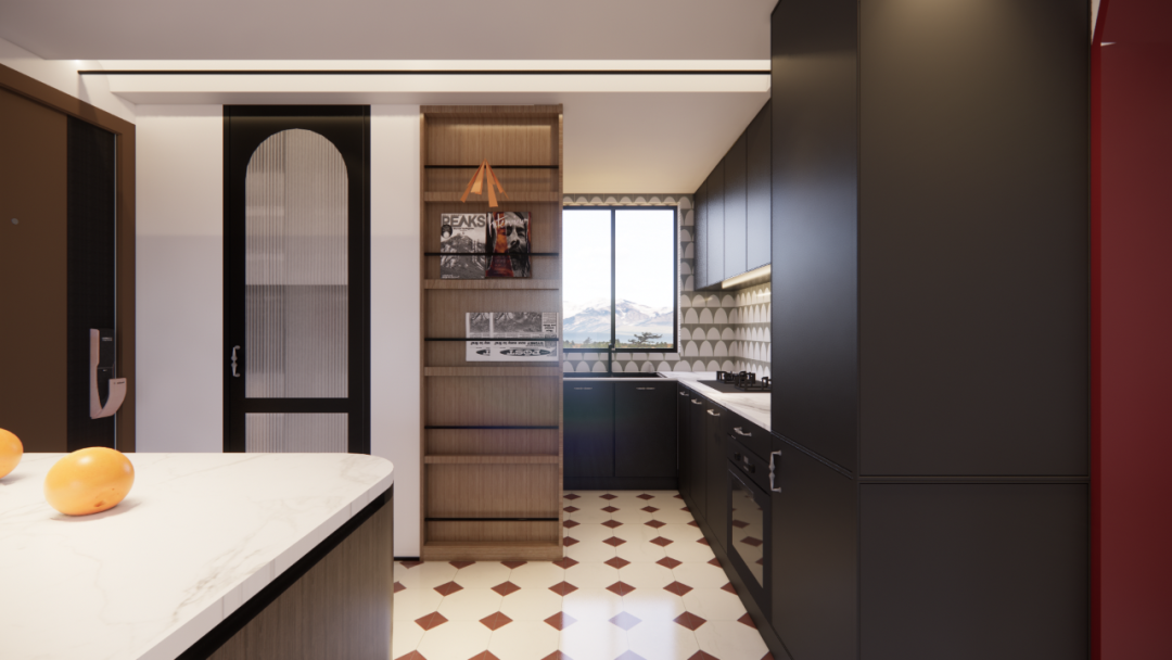 色彩碰撞,轻复古三口之家的生活艺术丨山舍建筑设计-33