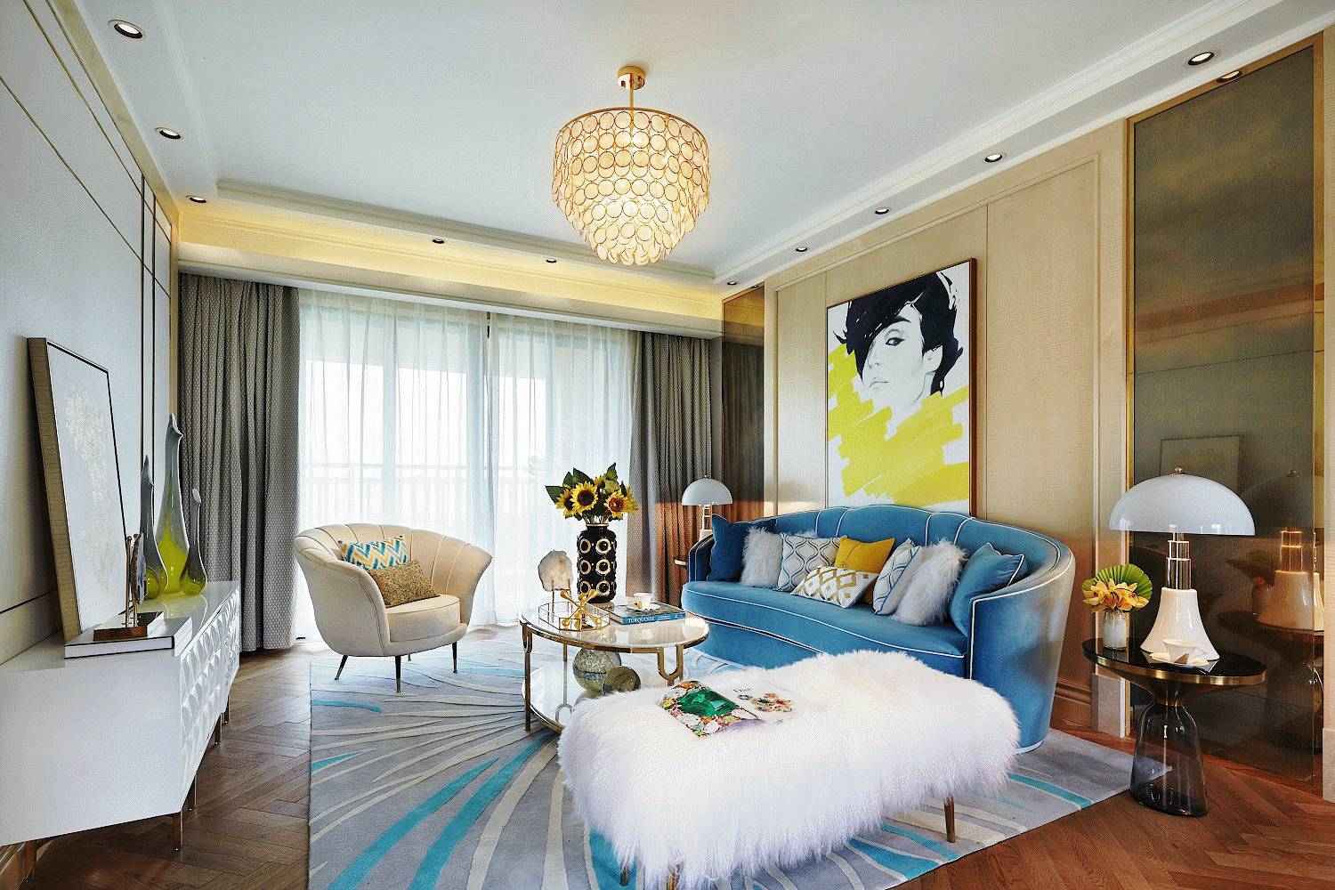 95㎡山东青岛中洲控股样板间设计-4