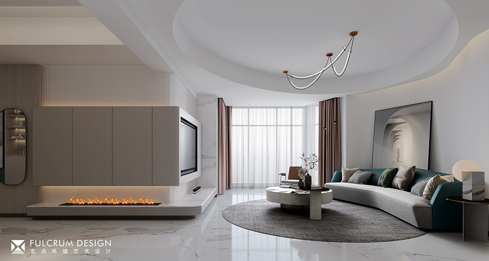 怡景花园现代风格设计案例丨支点设计-7